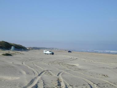 Car on sand