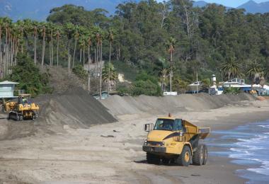 Nourishment on Goleta Beach, CA. Credit: Jenny Dugan